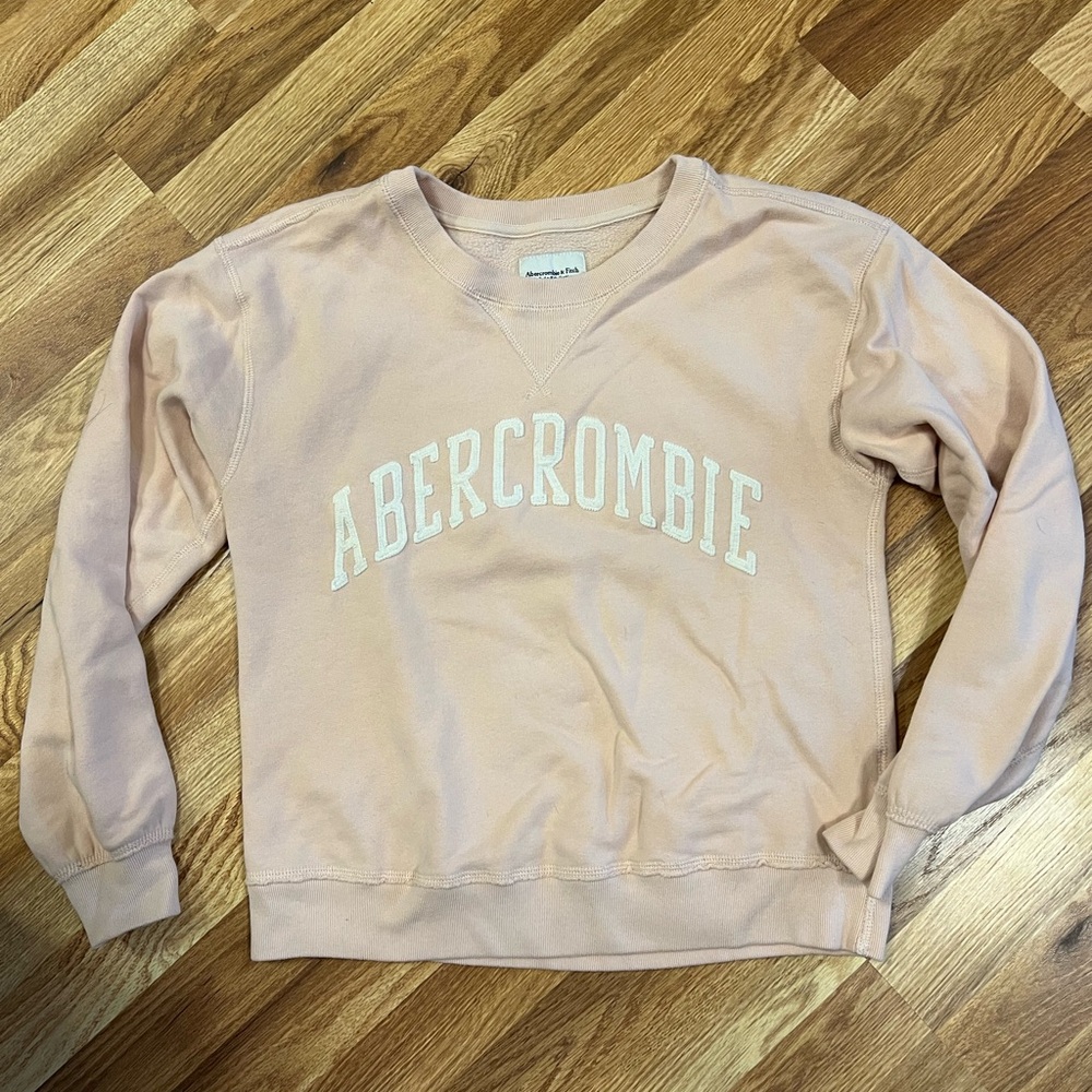 Abercrombie & Fitch Light Peachy Pink Pullover Sweatshirt - Picture 2 of 3